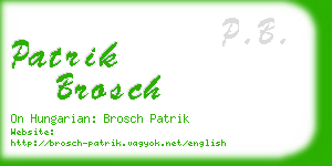 patrik brosch business card